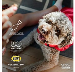 GNC Pets 심혈관 지원을 위한 고급 개 보조식품| 심장 건강 및 심장 건강을 위한 90 Ct 소프트 츄 강아지 보조식품 | 미국산 씹기 쉬운 개 보조식품