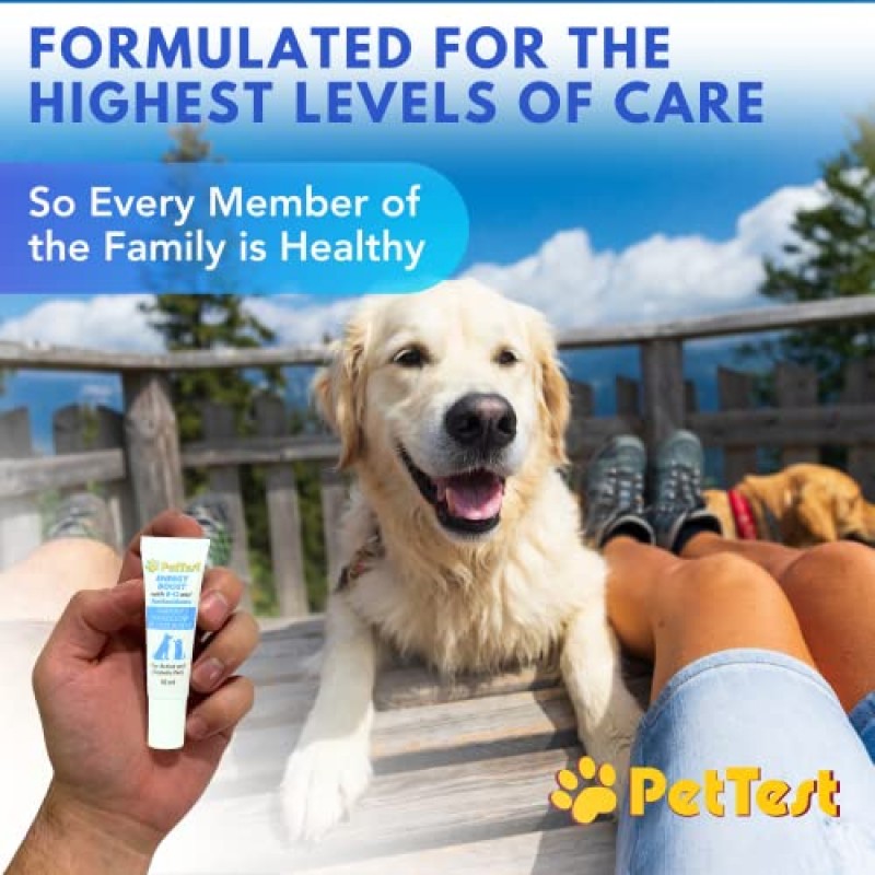 PetTest New Energy Boost Glucose SOS for Pets는 즉시 저혈당을 증가시킵니다. B12 및 항산화제 3x10ml 튜브. 활성 또는 당뇨병이 있는 개와 고양이를 위한 빠른 작용, 고기 맛, 빠른 회복.