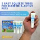 PetTest New Energy Boost Glucose SOS for Pets는 즉시 저혈당을 증가시킵니다. B12 및 항산화제 3x10ml 튜브. 활성 또는 당뇨병이 있는 개와 고양이를 위한 빠른 작용, 고기 맛, 빠른 회복.