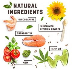 개를 위한 글루코사민 - 콘드로이틴, Msm, 대마유가 함유된 기능성 개 관절 보충제 - 더 나은 이동성, 엉덩이 및 관절 건강 지원 - 180 오리 맛 개 글루코사민 츄 - 모든 품종, 연령용