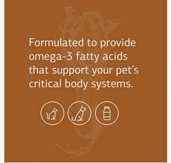 표준 공정 - VF 오메가-3 - 개와 고양이를 위한 피쉬 오일 보충제 - 관절, 심장 및 뇌 건강을 위한 오메가-3 및 오메가-6 지방산 - 90 소프트젤