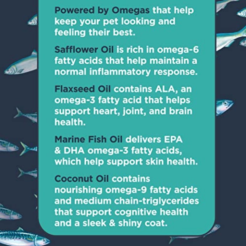 개와 강아지를 위한 Nulo Omega 3-6-9 피쉬 오일, 피부 및 털 건강, 관절 건강, 심장 건강 지원, 16온스