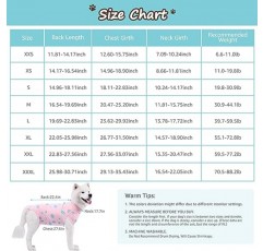 Comwish 개 회복복, 전문 개 수술복 포스트 스파이, 중성, 남성 여성 개용 복부 수술복 오줌 누기 가능, 핥는 것을 방지 부드러운 통기성 면 커버 상처(핑크, X-대형)