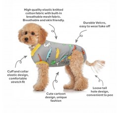 수술 후 Keggs 개 회복복, 특대형(등:16.5', 가슴:26.8') 수컷 및 암컷 개용 수술 회복복 고양이, 중성 E-칼라 및 콘 대체품 후 핥는 개 Onesie