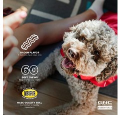 GNC for Pets Essentials 개를 위한 고관절 및 관절 보조제 | 60ct 소프트 츄 고관절 보조제 강황 함유 소프트 츄 | 성견용 치킨 맛 엉덩이 및 관절 보충제 (FF15593)