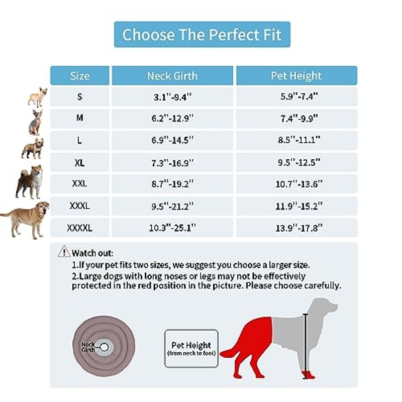 소형견용 개 콘, 수술 후 편안하게 조절 가능한 부드러운 개 콘 대안, 소형견 회복을 위한 엘리자베스 도넛 칼라, 고양이, 중형견 및 소형견을 위한 다양한 크기