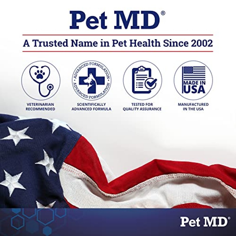 Pet MD Otic-Clean 개 귀 세정제 - 개와 고양이를 위한 수의사가 제조한 귀 세정제 - 가려움증, 냄새 및 왁스 축적을 위한 애완동물 귀 세정제 - 탈취 고양이 귀 세정제 솔루션 - 1 갤런