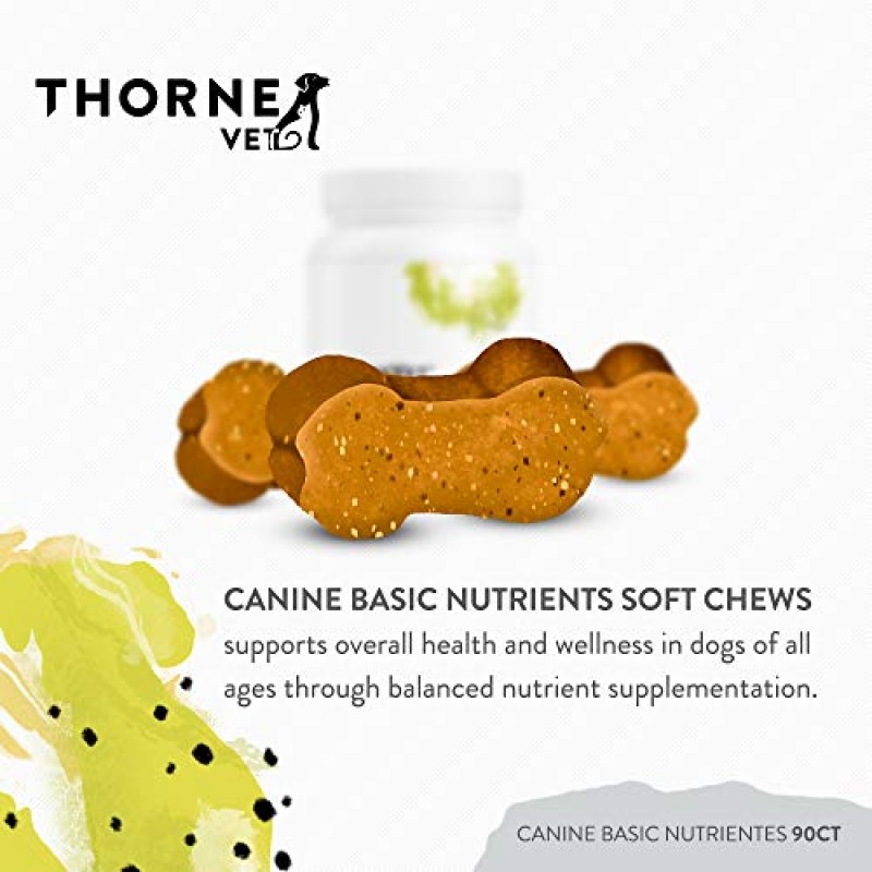 ThorneVet Canine Basic Nutrients – 개를 위한 종합비타민 지원, 소프트츄 90정