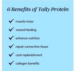 개, 고양이용 Taily 액체 콜라겐 단백질 보충제 식품 토퍼, 체중 증가 및 회복 - 근육 및 이동성 - AminoPets 가수분해 콜라겐 Made in USA 8온스