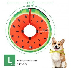 개 회복 풍선 목걸이 수술 후 개와 고양이를 위한 부드러운 도넛 목걸이 - 개 보호 풍선 목 베개 - 시력을 차단하지 않음 E-칼라 - 개 콘 대안(L, 빨간색)