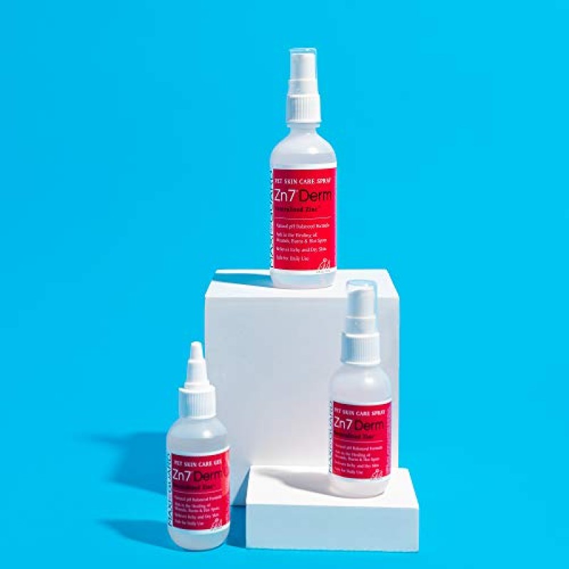 Maxi-Guard 애완동물 스킨 케어 젤 Zn7 Derm with 중화 아연 함유 개, 고양이, 소, 외래종 및 반려동물용(1온스), 레드/화이트