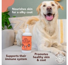 Natural Dog Company 건강한 관절, 개를 위한 피부 및 외투 번들, 포함 사항: (1) 16온스 병 피부 및 코트 오일, (1) 16온스 병 액체 글루코사민, 식품 토퍼, 개 생선 기름 보충제