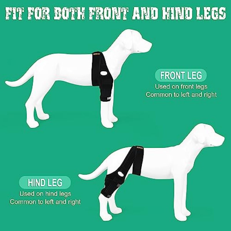 측면 안정 장치, 무릎 캡 탈구, 관절염이 있는 개 ACL용 OPSELU 무릎 보호대 - 관절을 따뜻하고 안정적으로 유지 - 추가 지원 - 통증 및 염증 감소(XL)