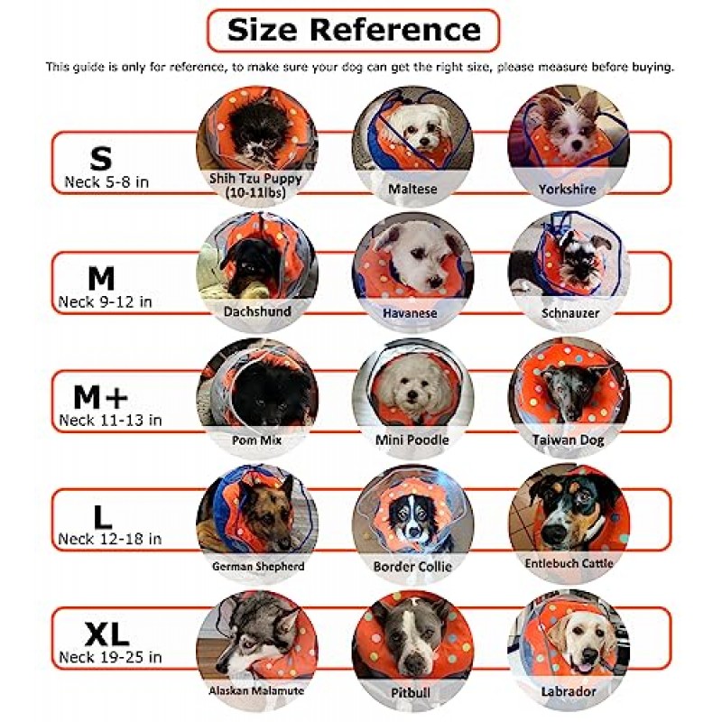 중형, 대형, 소형견을 위한 팽창식 개 콘, 개가 핥고 긁는 것을 멈추기 위한 도넛 콘, 강화된 핥는 방지 배플을 갖춘 수술 후 부드러운 개 회복 콘 칼라 대안