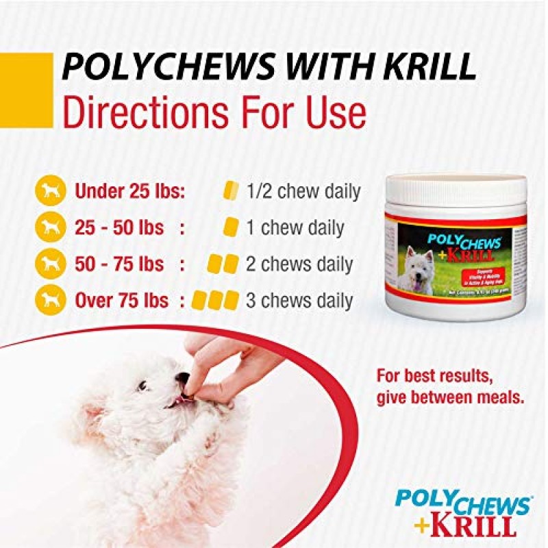 Polychews Plus Krill by Bimeda - 60 소프트 츄어블