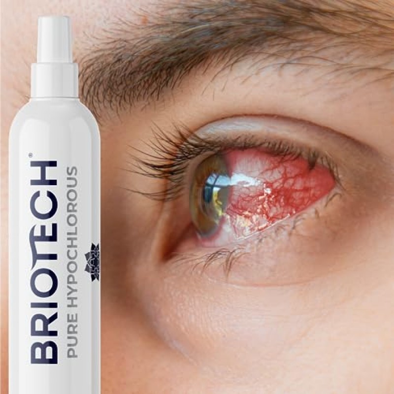 BRIOTECH 순수 차아염소산 스프레이 및 클렌저, 오리지널 프리미엄 HOCl 솔루션, 국소 스프레이, 다목적 세척제, 가족 승인 및 애완동물 친화적, 포장은 다를 수 있음