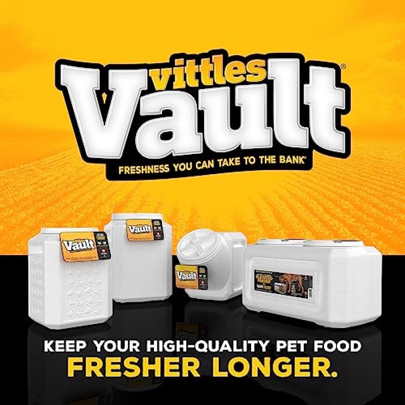 Gamma2 Vittles Vault 개 사료 보관 용기, 최대 10파운드 건식 애완동물 사료 보관, 미국산