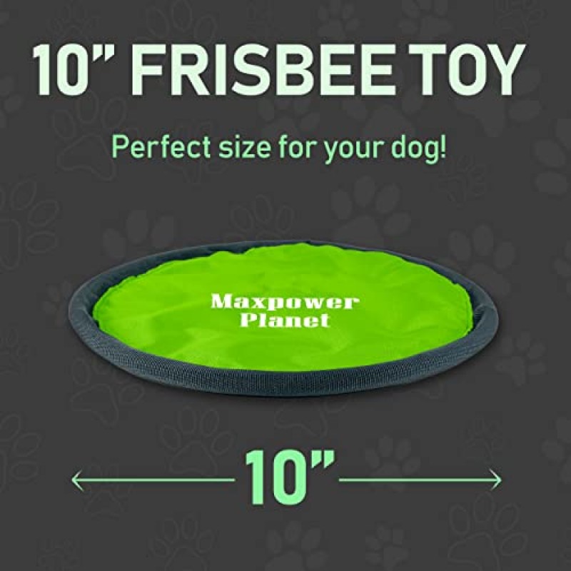 Maxpower Planet Dog Frisbee 2 팩 - 잡기 쉬운 개 프리스비 - 개를 위한 떠다니는 프리스비 - 가벼운 비행 프리스비 개 장난감 - 쉽게 발견할 수 있는 디스크 개 프리스비 강아지 장난감, 소형부터 대형까지 - 10인치