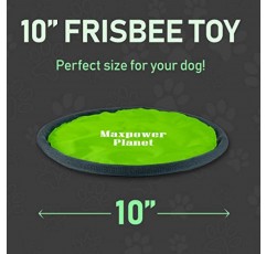 Maxpower Planet Dog Frisbee 2 팩 - 잡기 쉬운 개 프리스비 - 개를 위한 떠다니는 프리스비 - 가벼운 비행 프리스비 개 장난감 - 쉽게 발견할 수 있는 디스크 개 프리스비 강아지 장난감, 소형부터 대형까지 - 10인치