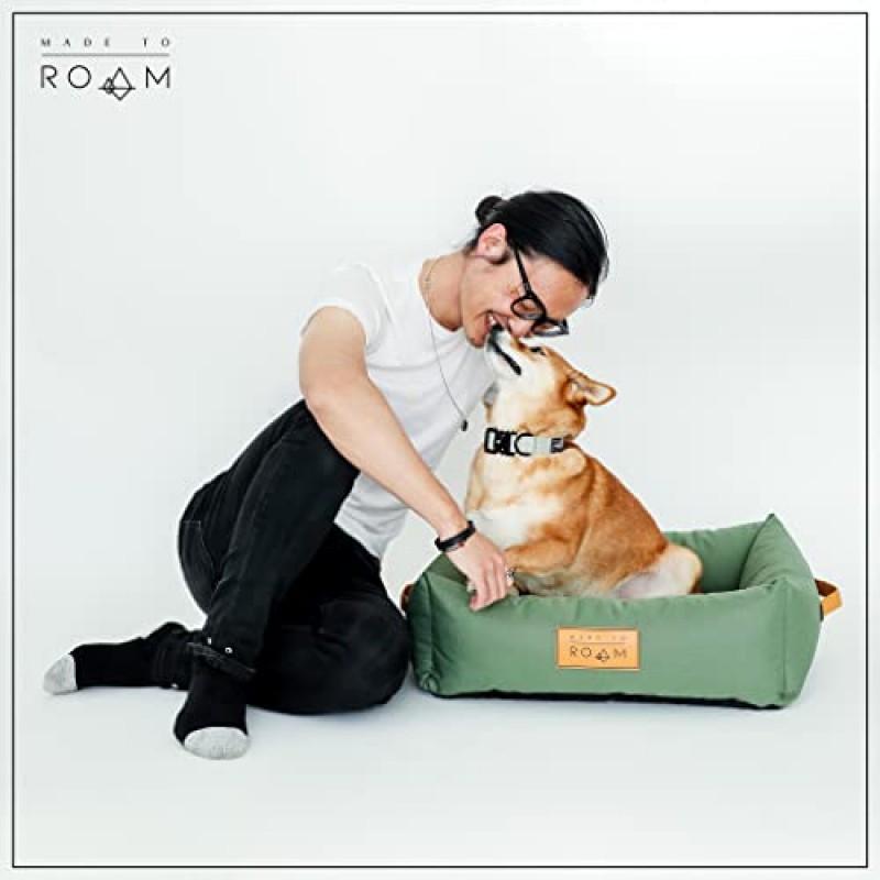 ROAM 프리미엄 개 목걸이 - 퀵 릴리스 금속 버클이 있는 조절 가능한 튼튼한 나일론 목걸이(플로리다 해변, 사이즈 5)