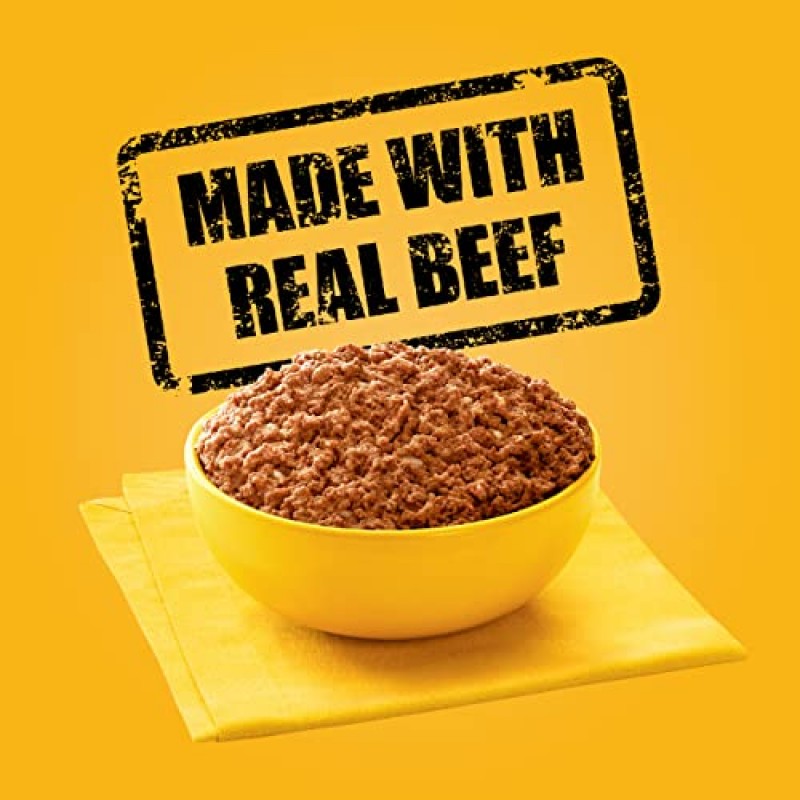 PEDIGREE CHOPPED GROUND DINNER 성인용 부드러운 습식 개 사료 통조림, 필레 미뇽 맛, 13.2 oz. 캔(12개 팩)