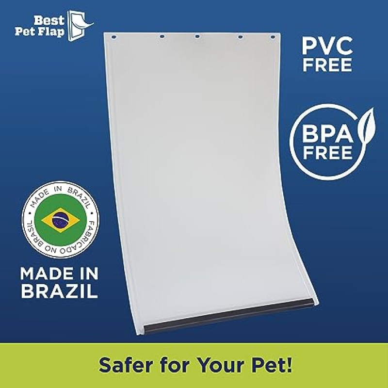 최고의 애완동물 플랩 대형 교체용 개 문 비 PVC 플랩은 PetSafe PAC11-11039에 적합 - 측정값 10 1/8