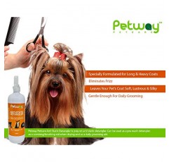 Petway Petcare 정전기 방지 디탱글러, 개, 고양이 및 말용 매트 제거 스프레이, 인산염, 파라벤 및 효소 없음, 엉킴 제거제, 일일 미용 보조제, 비누 및 인공 향 무첨가, 500ml