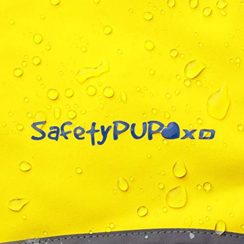 SafetyPUP XD 소프트 쉘 방수 개 조끼. Hi Visibility, 가벼운 플리스 안감이 있는 반사 재킷. 서늘한 기후에 이상적입니다. 강아지를 보호하는 형광 Hi Vis 안전 조끼