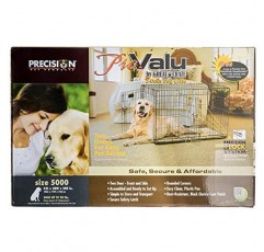 Precision Pet Products 2도어 Provalue 와이어 개 상자, 42인치, 애완동물용 70-90lbs, 5점 잠금 시스템 포함