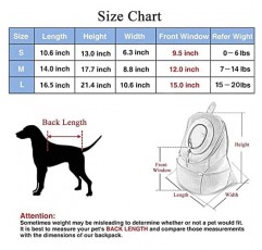 개 배낭, 강아지 배낭, 애완 동물 캐리어 배낭 소형 개 배낭 캐리어 애완 동물 여행 캐리어 통기성 헤드 아웃 디자인과 하이킹 야외 여행을 위한 패딩 처리된 어깨가 있는 개 전면 캐리어(M)