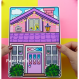 Toca 시리즈 종이 인형 재료 팩 드로잉 팩 DIY 수제 인형 집 보라색 별장 어린 소녀