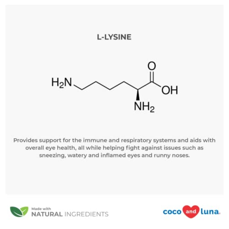 고양이용 L-라이신 보충제 4온스/120g - 재채기 및 콧물, 고양이 감기, 고양이 면역 지원, 눈 기능 및 호흡기 건강을 위한 고양이 보충제 – 고양이용 라이신 분말, 연어 맛