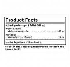 Dr. Mercola, SpiruGreen, 고양이 및 개용(180정), 유기농 스피루리나 및 미세조류 함유, 유기농 스피루리나, 유전자 변형 성분 없음, 간장 무함유, 글루텐 무함유