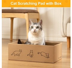 Poils bebe 상자가 포함된 5개 고양이 긁는 도구, 실내 고양이용 양면 고양이 긁는 도구, 개박하가 포함된 골판지 고양이 긁는 도구, 긁는 침대용 곡선 보드 2개 및 평면 보드 3개