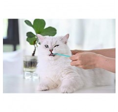 360도 헤드를 갖춘 부드러운 고양이 칫솔 | 안전하고 효과적이며 깊은 애완동물 치아 청소 | 구취를 없애세요 | 식품 등급 실리콘(2팩, 민트 그린, 로즈 핑크)