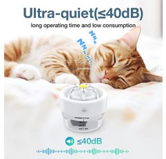PcEoTllar 고양이 분수, 무선 및 충전식 배터리 작동, 필터가 있는 자동 애완 동물 분수, 34oz/1L 매우 조용한 고양이 물 디스펜서, 고양이, 개, 여러 애완동물용