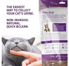 고양이를 위한 가정용 웰니스 테스트용 KIT4CAT 검진 키트, 소변 수집을 위한 소수성 쓰레기 및 소변 내 포도당, 단백질, pH 및 혈액 수준을 검출하기 위한 테스트 스트립 | 2파운드 쓰레기 가방 | 스트립 2개