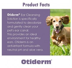 개와 고양이를 위한 Otiderm 귀 클렌징 솔루션 - 탈취 및 부드럽게 청소 - 중성 pH 및 알로에 베라를 함유한 항자극 포뮬러 - 건강한 귀 - 8 fl oz, 3팩