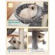 소형 실내 고양이를 위한 PETEPELA 캣 트리, 대형 고양이 콘도가 있는 플러시 캣 타워, 깊은 해먹 및 사이잘 고양이 긁는 포스트(키튼 그레이)