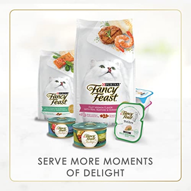 Purina Fancy Feast 구운 젖은 고양이 먹이 젖은 고양이 먹이 그레이비에 담긴 닭고기 잔치 - (24) 3 oz. 캔