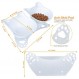 Pantula 구토 방지 고양이 그릇 - 높게 기울어진 15° 고양이 먹이 그릇, 미끄럼 방지 고무 베이스 스탠드가 있는 플라스틱 고양이 접시 고양이용 키티 그릇(흰색)