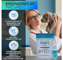 애완동물 워터 드롭 - 치과 및 구강 관리를 위한 개 및 고양이 물 첨가제 - 애완동물 물그릇 및 디스펜서 분수 점액 방지 - 신선한 호흡과 깨끗하고 건강한 치아를 위해
