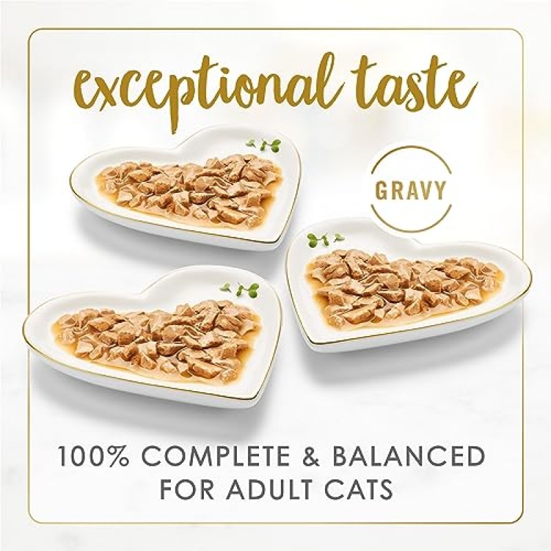 Purina Fancy Feast 그레이비 애호가 가금류 및 쇠고기 미식가 습식 고양이 사료 버라이어티 팩 - (24) 3 oz. 캔