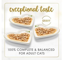Purina Fancy Feast 그레이비 애호가 가금류 및 쇠고기 미식가 습식 고양이 사료 버라이어티 팩 - (24) 3 oz. 캔