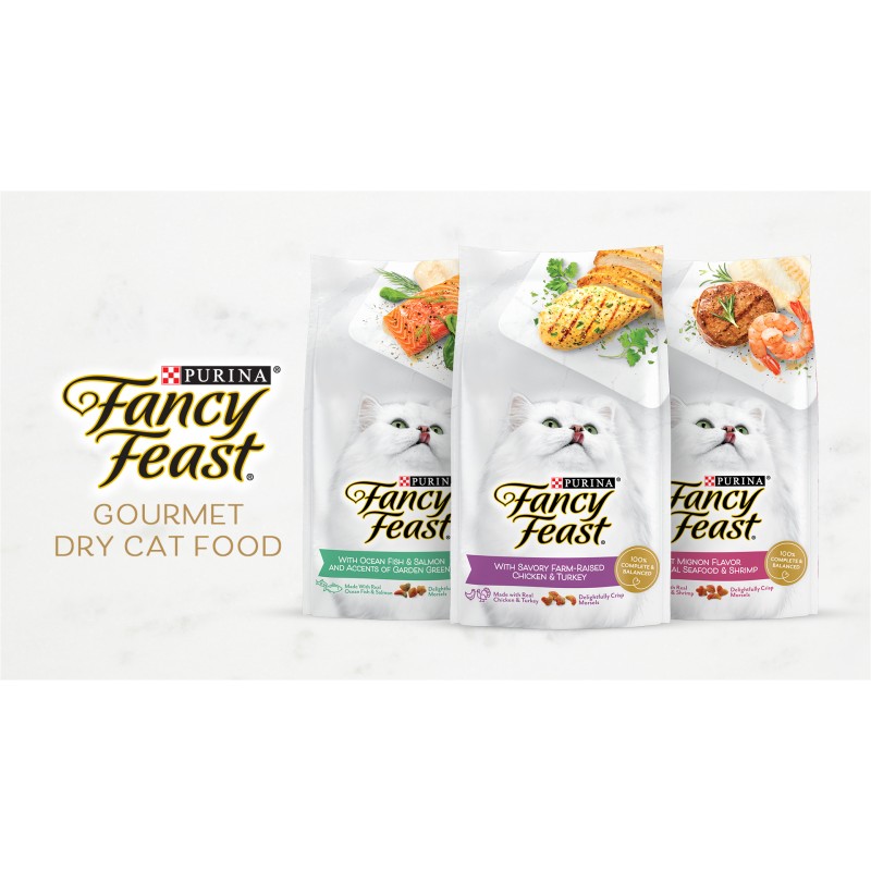 Purina Fancy Feast 건식 고양이 사료(맛있는 닭고기와 칠면조 포함) - 7파운드 가방