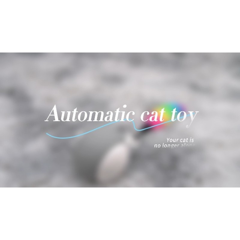 GOGODOGYA 고양이 장난감, 자동 고양이 장난감 공, 실내 고양이를 위한 대화형 고양이 장난감, 전기 고양이 장난감 LED 조명이 포함된 실내 2 모드 고양이 공 장난감 깃털 3개 및 USB Type-C 충전 케이블 고양이 선물