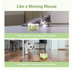 실내 고양이를 위한 ONE PIX 대화형 고양이 장난감, LED 조명이 있는 스마트 고양이 마우스 장난감, USB 충전식 자동 고양이 장난감, 놀이용 전기 고양이 장난감