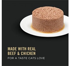 Purina Pro Plan 요로 고양이 사료 습식 페이트, 요로 건강 쇠고기 및 닭고기 앙트레 - (24) 3 oz. 풀탑 캔