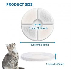 SAMANIJA 6팩 고양이 분수 필터 교체, PETKIT 분수와 호환 가능