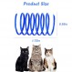 ISMARTEN 100 팩 애완 동물 넓은 다채로운 스프링 고양이 장난감 고양이 새끼 고양이 애완 동물을위한 플라스틱 코일 나선형 스프링 (무작위 색상)
